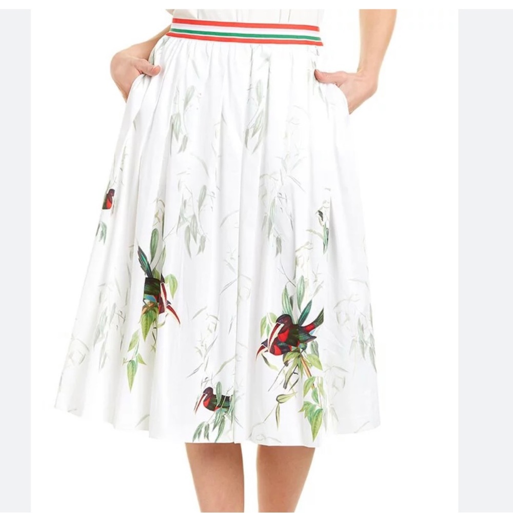 Ted Baker white Tutti Frutti midi skirt